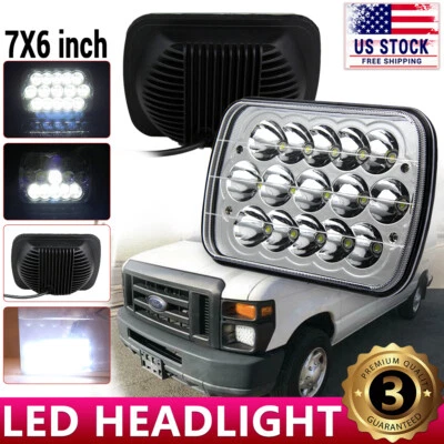 Farol de LED 7X6"" alto baixo para Ford E-150 E-350 Econoline Club Wagon van de carga - Imagem 1 de 4