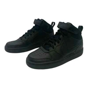Nike Court Borough Mid 2 Big Kids Black Shoes US 4.5 - Picture 1 of 4