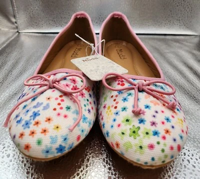 Nuevo Zapato sin cordones Mudd informal rosa floral tejido estilo ballet talla 4Y APPLE-94K Foto 1 de 4