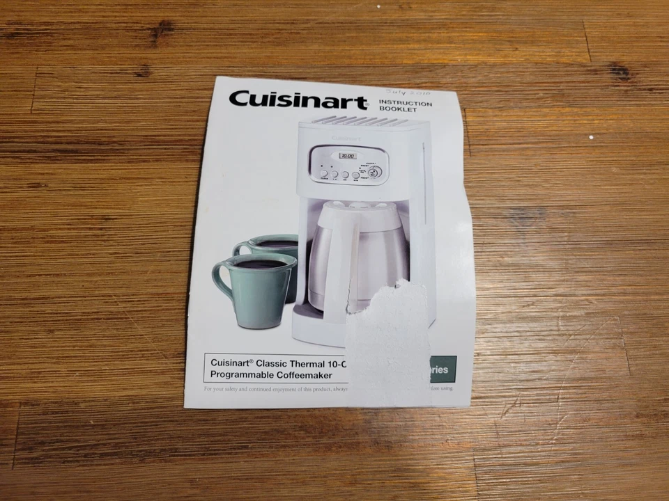 Cuisinart DCC 1150 10 tazas cafetera manual de instrucciones SOLO pieza de repuesto Foto 1 de 4