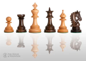 The Preston Luxury Chess Set - Pieces Only - 4.4" King - Tasmanian Blackwood - Picture 1 of 12