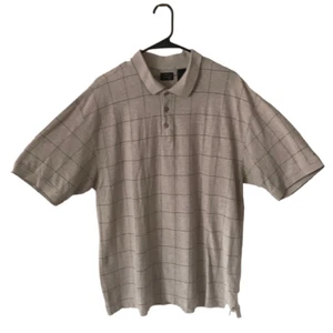 Pre Owned Men’s Eagle Short Sleeve Polo Plaid Sz XL Casual Comfort Style - Picture 1 of 9