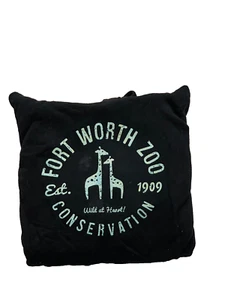 Ft. Worth Zoo Youth Size Medium Hoodie Graphic Zoo Giraffe Design Black - Picture 1 of 2