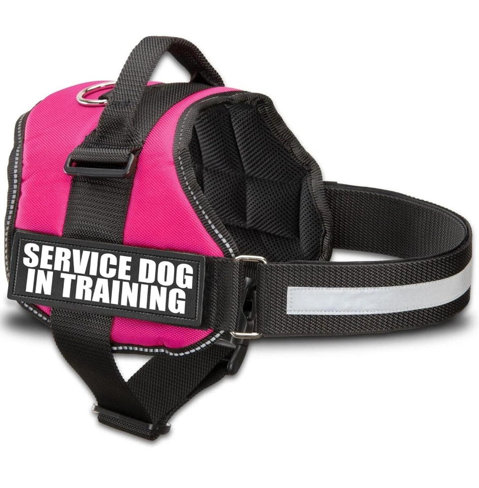 Big Service Dog Harness Vest w Handle REFLECTIVE TRIM /XL