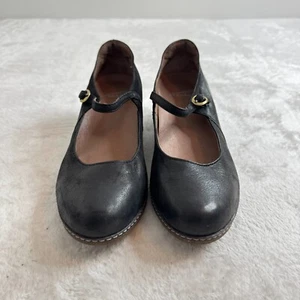 Dansko Loralie Nubuck Leather Mary Jane Wedge Womens 40 Black Buckle Comfort - Picture 1 of 13
