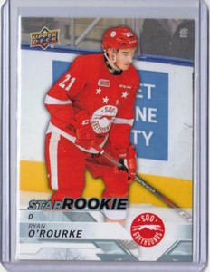 🔥 RYAN O'ROURKE 18/19 Upper Deck CHL UD Star Rookie #356 Soo Greyhounds Card 🔥
