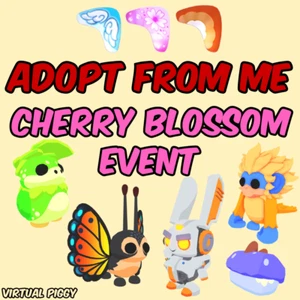 Adopt From Me - Cherry Blossom Festival - Mecha R4BBIT - Mirai Moth - Afbeelding 1 van 1