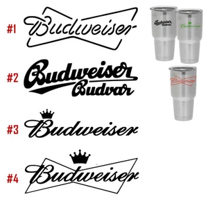 Vinyl Decal Sticker Budweiser Logo Vine Tumbler Cup Car Truck Window Mirror Art - Picture 1 of 6