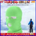 Full Face Cycling Hood Cap 3 Holes Knit Balaclava Ski Mask (Fluorescent Green)
