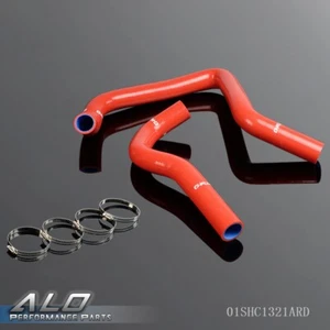 Red Silicone Radiator Hose+Clamps Kit Fit For 94-01 Acura Integra DB6-DC2 DC - Picture 1 of 12