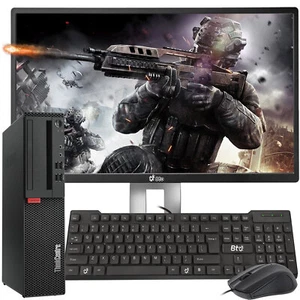 Lenovo Gaming PC SFF i5-6500 32GB 2TB SSD Nowy 24" LED Nvidia GTX 1050ti Win 11 - Zdjęcie 1 z 12