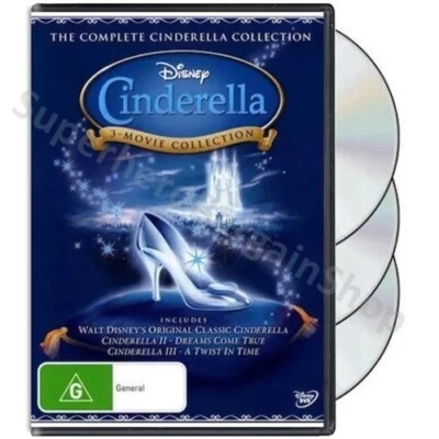 Cinderella | 3-Movie Trilogy Collection (DVD, 3-Disc) PAL Region 4 (Disney) NEW - Image 1 of 4