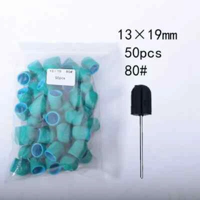 50Ppc/Set Nail Sanding Caps Nail Drill Bit Electric Nail Clean Rotary Gel Polish - Image 1 of 4