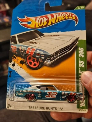 Hot Wheels 2012 Treasure Hunts '69 Chevelle SS 396 #3/15 con protector sellado Foto 1 de 4