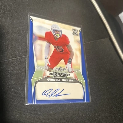 2023 Leaf Draft QUINDELL JOHNSON Auto 49ers/MEMPHIS - Image 1 of 2
