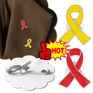 1/20Pcs Yellow/Red Awareness Ribbon Pin Badge Bow Brooch- Hot - Bild 1 von 25