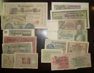 Germany 1 - 500 mln mark 17 pcs all different 1910-1933 - Picture 1 of 5