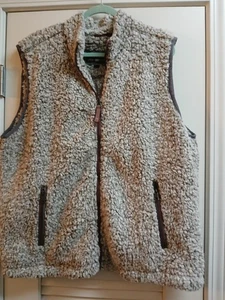 True Grit Sherpa Vest Jacket Men XXL Brown Full Zip w/Zip Pockets - Picture 1 of 5