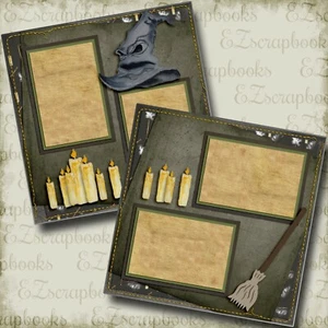 The Sorting Hat - 2 Premade Scrapbook Pages - EZ Layout 4274 - Picture 1 of 2