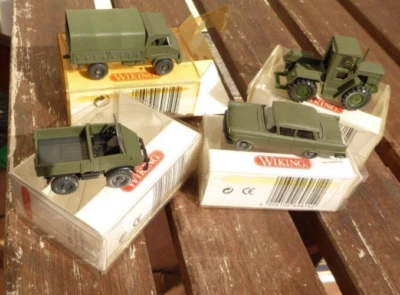 Wiking IN Set German Military Army 3 X Unimog + 1 X Vauxhall Captain 1959 Der W - Image 1 of 2
