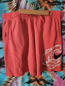 Nike Space To Dream Loose Fit Sweat Shorts Size XL Coral CZ8960  - Picture 1 of 9