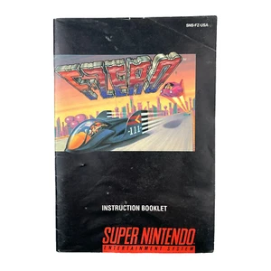 Folleto de instrucciones F-Zero Super Nintendo SNES 1991 SNS-FZ-EE. UU. - Imagen 1 de 5