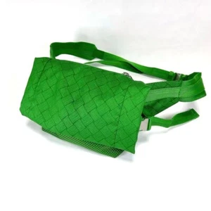 Bottega Veneta Men's Belt Bag Green Nylon Shoulder Bag Authentic JAPAN - Imagen 1 de 11