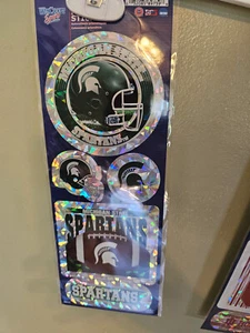 MICHIGAN STATE SPARTANS BIG 10 PRISMATIC STICKERS DECALS NEW - Picture 1 of 5