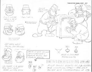 Disney 1971 Publications Model Sheet The Beagle Boys II Scrooge McDuck Animation
