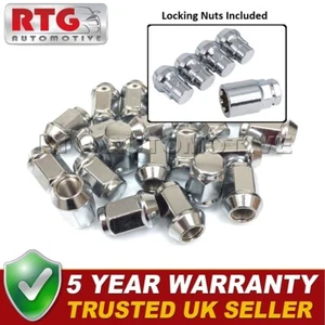16x Nuts + 4x Locking Wheel Nuts For Suzuki X-90 1996-2003 (Steel Wheels) Silver - Picture 1 of 1