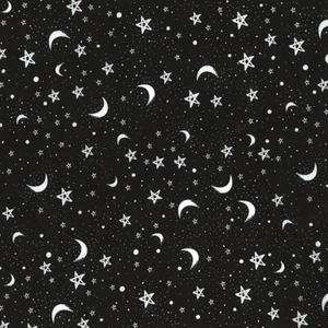 Moon & Stars Poly Cotton Craft Dress Fabric TC0048 - Picture 1 of 2