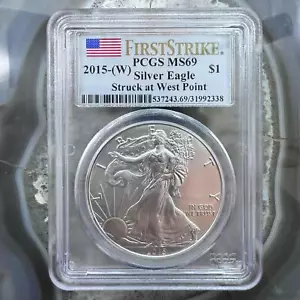 2015-W US American Silver Eagle .999 Fine Silver First Strike PCGS MS69 - Picture 1 of 6
