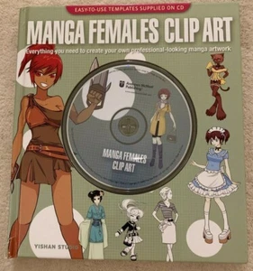 MANGA FEMALES CLIP ART WITH CD BY YISHAN STUDIO HARDCOVER - Imagen 1 de 4