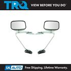 TRQ Side View Manual Mirrors Chrome Pair Set for Ford F-Series Pickup Truck