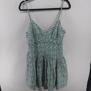 Lulus Mujer Mini Vestido Talla Grande Azul Floral Verano Espalda Cremallera Boho Clásico - Imagen 1 de 11