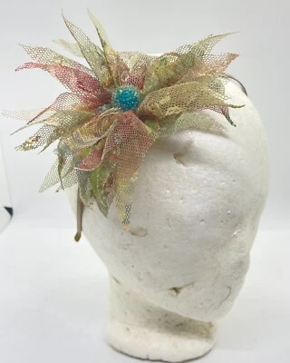 Banda de aro para cabello Michal Negrin romántica hecha a mano cristales hechos en Israel Foto 1 de 4