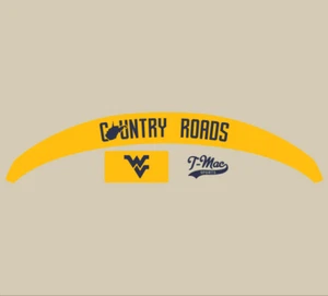 WVU Mountaineers (Gold) Riddell Speed Mini Football Helmet Bumper Decal Set - Picture 1 of 1
