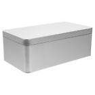 Boîte en étain métallique vide avec couvercle boîtes étui plaque fer blanc conteneur de stockage pour friandises thé