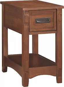Breegin New Traditional Wooden Chair Side End Table with 1 Drawer and 1 Fixed Sh - Picture 1 of 12