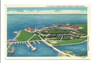 EE. UU. ESTACIÓN DE ENTRENAMIENTO NAVAL ~ NEWPORT, RI -CT 1937 - Imagen 1 de 1