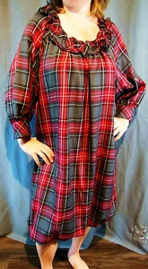 ABITO DONNA ELEGANTE NEWPORT NEWS PLAID RACCOLTO ORLO FODERATO 18 NUOVO SENZA ETICHETTE - Foto 1 di 4
