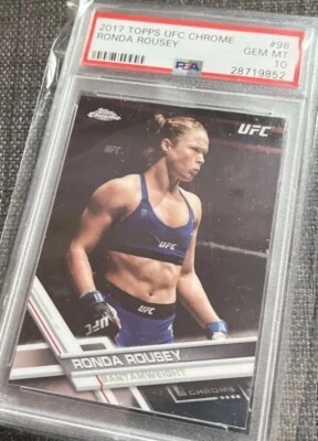 2017 Topps Chrome UFC - #98 Ronda Rousey PSA 10 - Image 1 of 4