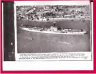 1956 Carrier Hms Theseus Leaving Portsmouth Suez Bound Original News Wirephoto