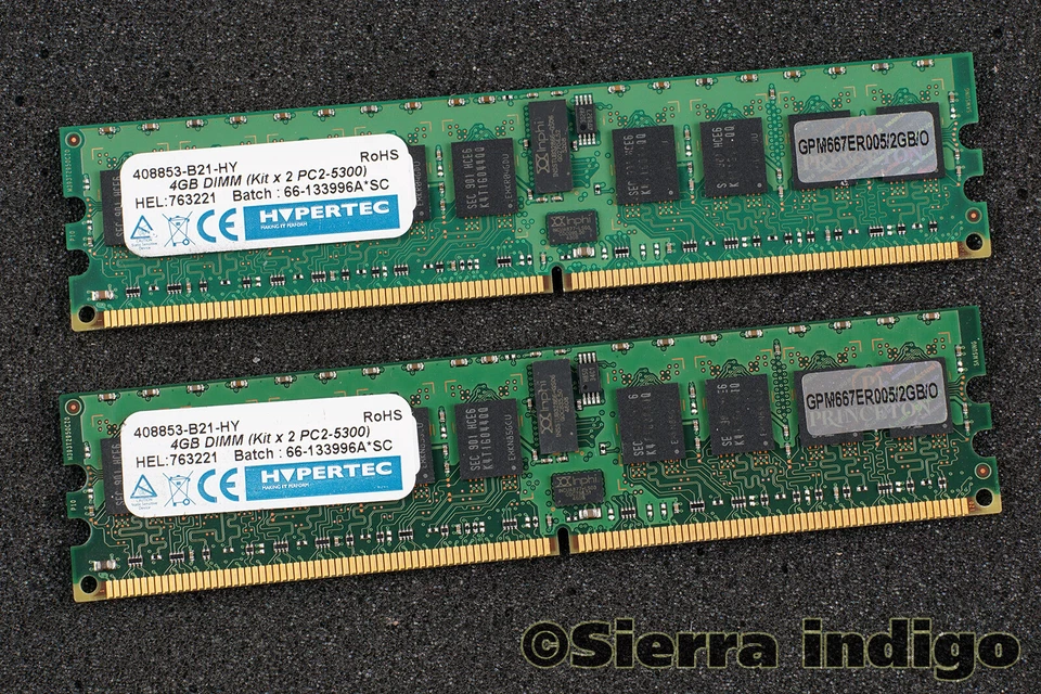 Hypertec 408853-B21-HY 4GB Kit of 2X2GB PC2-5300 Memory RAM - Image 1 of 1