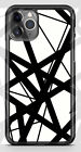authentic Black  White Stripes for iphone 11 12 13 14 15 pro max case