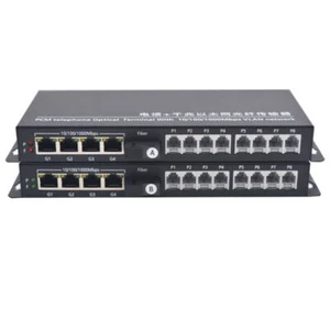 POTS Fiber RJ11 4 Gigabit over Ethernet Optic Telephone Landline Converter phone - Picture 1 of 6