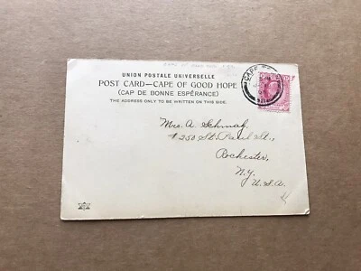 Мыс Доброй Надежды 1905 PPC в США + парламент карта + дочь матери Msg - Изображение 1 из 2