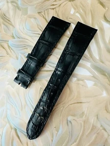 Vintage Patek Philippe Black Alligator Band 19mm With 14mm End - Picture 1 of 6