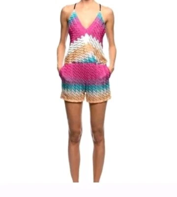 Karina Grimaldi Womens Racer Back Chevron  Knited Romper - Imagem 1 de 4