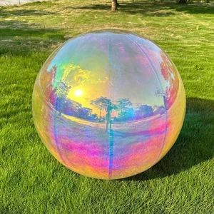 Inflatable Mirror Ball, 0.8m 32in Rainbow Big Shiny Balls Inflatable, Shiny M... - Picture 1 of 7